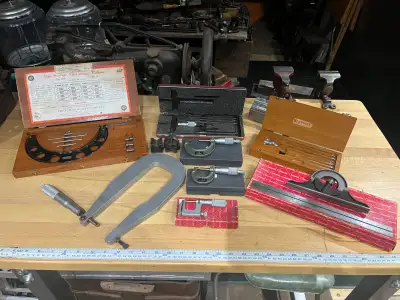 Machinist Tools Starrett & Mitutoyo for sale at LeToolman's Tools in Verner. 1.) Starrett #124 solid...