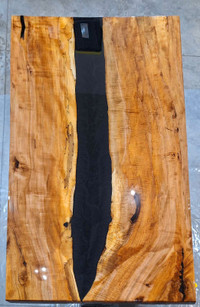 Spalted maple resin river table