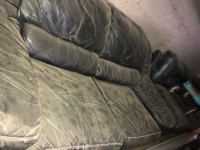 I deliver! Vintage Black Leather Sofa