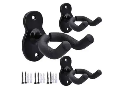 Sound Harbor Wall Mount Hanger 3 Pack - Black Metal Holder, View more