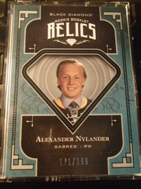 carte de hockey 2017-18 alexander nylander rookie booklet