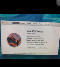 Used iMac 27” i3 processor used as is condition $300 read descri