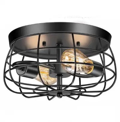 Lomoky 2-Light Farmhouse Ceiling Light Fixture, Industrial Hallw, View more