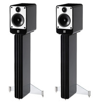 Q Acoustics Concept 20 Bookshelf Speakers Black + Matching Stand