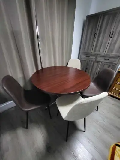 42" Round Office Table and 4 Chairs, View more