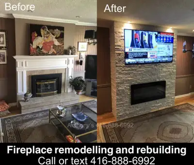 FIREPLACE REMOVAL, REMODELLING, INSTALLATION, RENOVATIONS, View more
