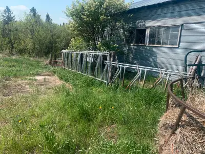 A variety of gates no longer in use, everything from light duty to heavy beef panels. Most are close...