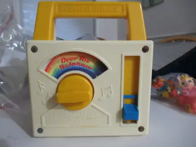 Vintage Fisher Price Radio plays Somewhere Over the Rainbow, View more