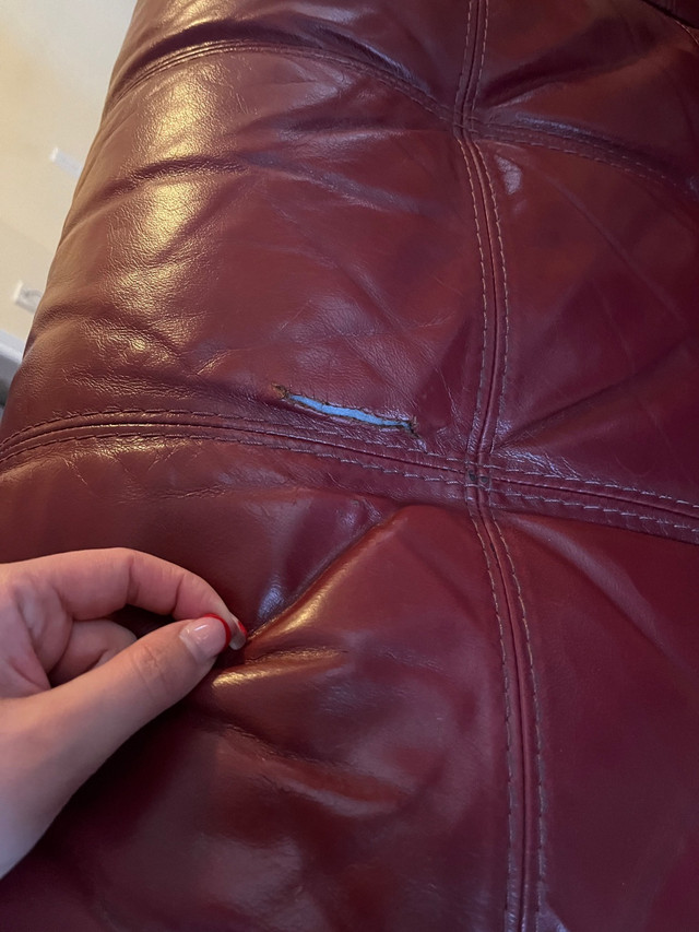 Red Genuine Leather Couches in Couches & Futons in Mississauga / Peel Region - Image 4