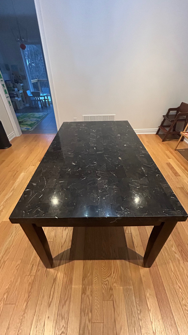 Dining Table Black Granite Top for 6 in Dining Tables & Sets in Markham / York Region - Image 3