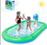 Chomunce Splash Pad for Kids Inflatable Sprinkler Pool Outdoor W