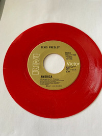 Elvis Presley 45 - My Way/America - Red Vinyl