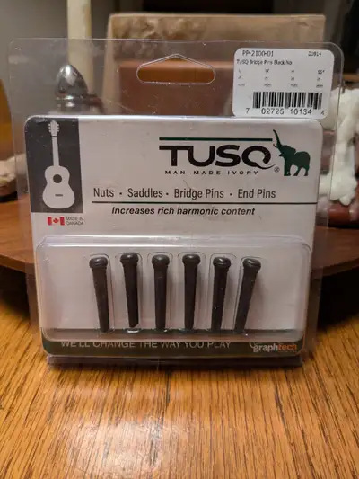 Tusq Acoustic Guitar Bridge Pins. Brand New in Packaging, View more