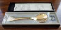 Georg Jensen  -  year spoon 1973 - gold plated silver