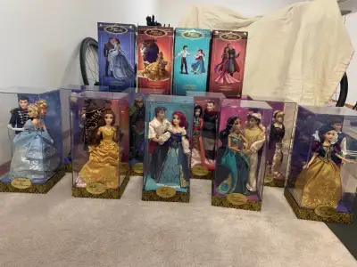9 Disney Designer Fairytale Couple Dolls Limited Edition BNIB, View more