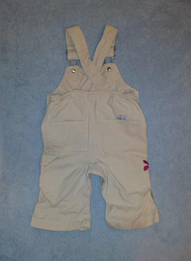 Baby Gap Girls Overalls,Khaki Floral Embroidered Size 3-6 Months in Clothing - 3-6 Months in Truro - Image 2