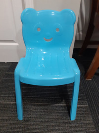 Blue Plastic Childs Chair