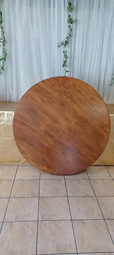 Round wood table, View more