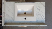 Laminate Countertop (Marble Calcatta) Foremost Sink - Many Sizes