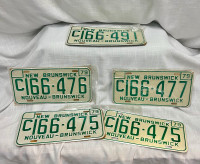 1979 New Brunswick matching mint license plates