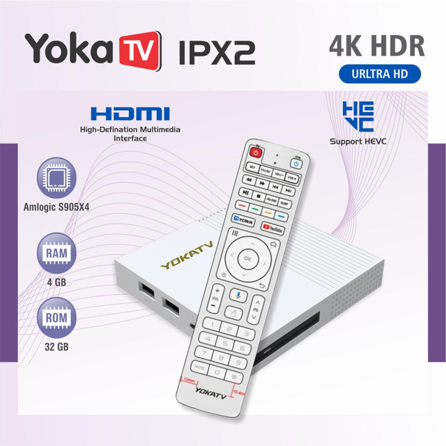 Yoka tv IPX2 -High tech 4k android streaming  box in General Electronics in Mississauga / Peel Region - Image 2