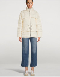 Mackage Heidee E3 Mixed media coat field jacket peplum XS$734