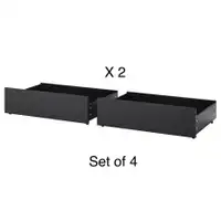 Set of 4 x IKEA Malm Under Bed Storage Boxes