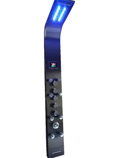 KV&V 58" NEON Geyser- 1011BTA - THERMOSTATIC LED Shower Panel, View more