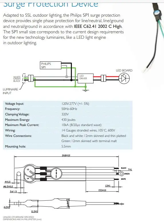 Protecteur de Surtension PHILIPS SP1 10kV LED extérieur in General Electronics in Laval / North Shore - Image 3