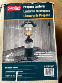 Coleman Propane Lantern, dual mantle, in box, never used,