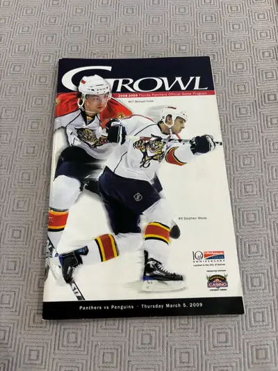 GROWL 2008-2009 Florida Panthers Official Game Program, View more