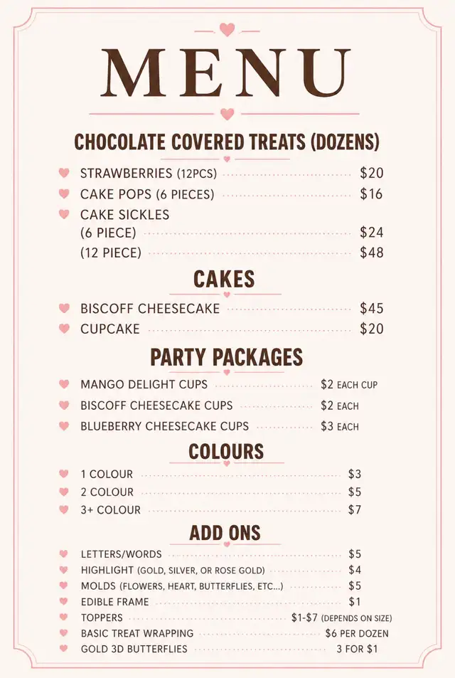 Baking menu! Everything you need457024120679966720