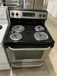 GE stainless coil top stove 