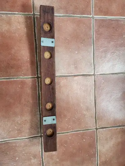 Tealight holder made of wine barrel.