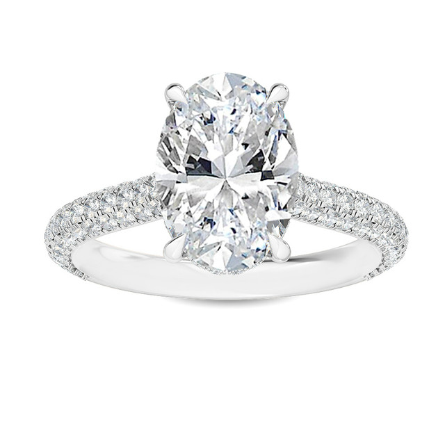 IGI 3.04 CT Oval Diamond Engagement Ring In 14k Gold,H-VS1 in Jewellery & Watches in Belleville