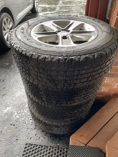 I am selling five Goodyear Wrangler tires. These tires are used but still have in very good amount o...