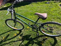 Green Shimano 26 inch bike