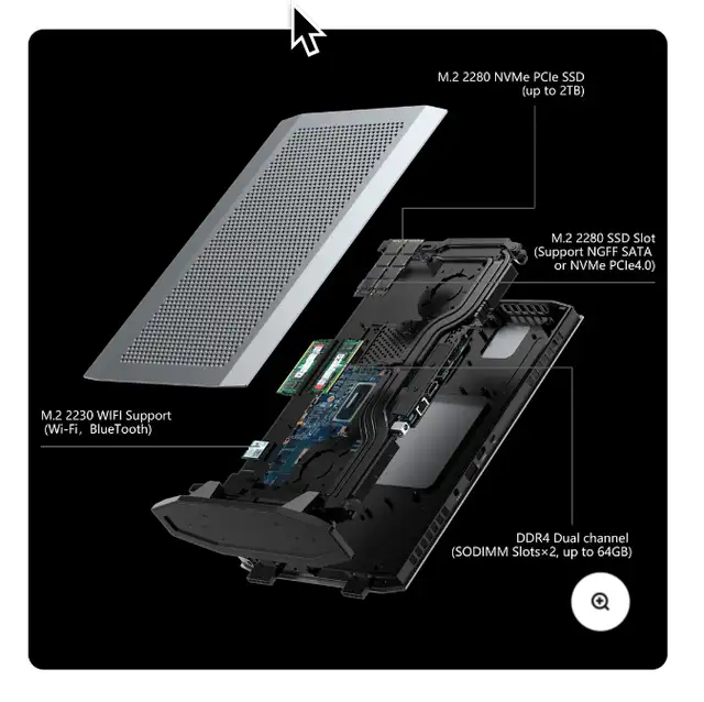 MINISFORUM NUCXI7 Mini PC Intel 11th Gen Core i7-11800H NUC Mini62863282834435121