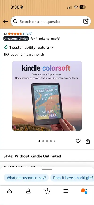 Amazon kindle colorsoft , View more