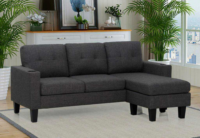 Big Sale New 3 Seater sofa available in Grey and Black dans Sofas et futons  à Ville de Toronto - Image 3