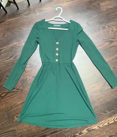 Green knit dress, View more