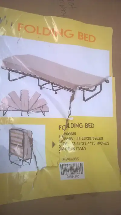 Folding Bed with Memory Foam Mattress Metal Guest Sleeper, View more
