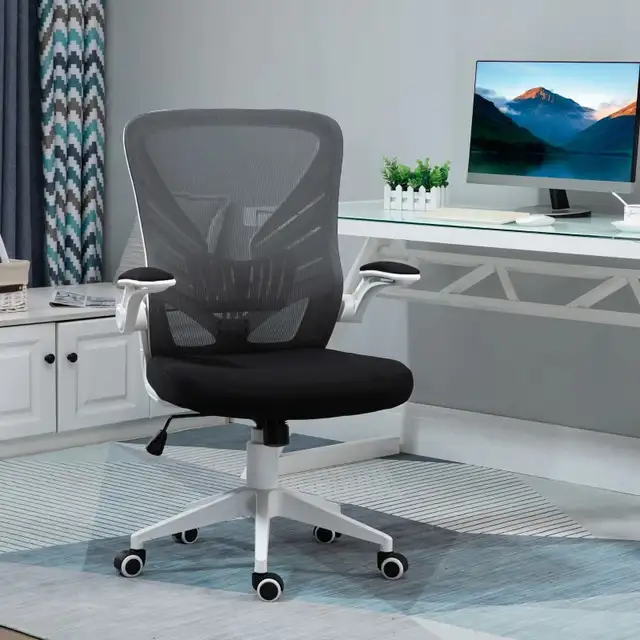 Mesh Office Chair Swivel Task Desk Chair with Lumbar Back Suppor in Chairs & Recliners in Markham / York Region - Image 3
