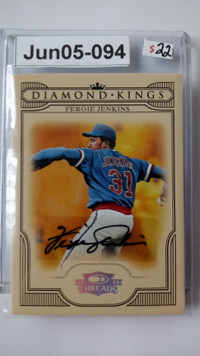 2008 Donruss Threads Diamonds Kings Fergie Jenkins Autograph 100