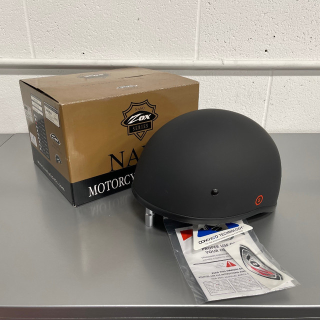 BRAND NEW Motorcycle Shorty Half Helmet - Matte Black ONLY $35! in Motorcycle Parts & Accessories in Oakville / Halton Region - Image 2