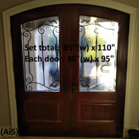 Door Set - 85(w) x 101, Main Entrance, Massive, Wood, Half Lite