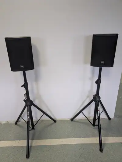 Tannoy VXP 8 (Pair, Black) with Hola Pole Stands and Covers, View more