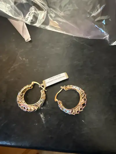 BGO 18k Gold Laminate Hoop Earrings, View more