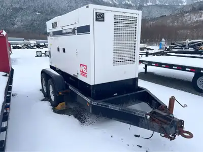 Non DEF Mobile MQ Power Whisperwatt 125 KVA AC generator Model DCA-125USI Trailer mounted for easy t...