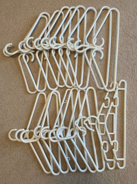 18 strong thick white adult coat clothes closet hangers